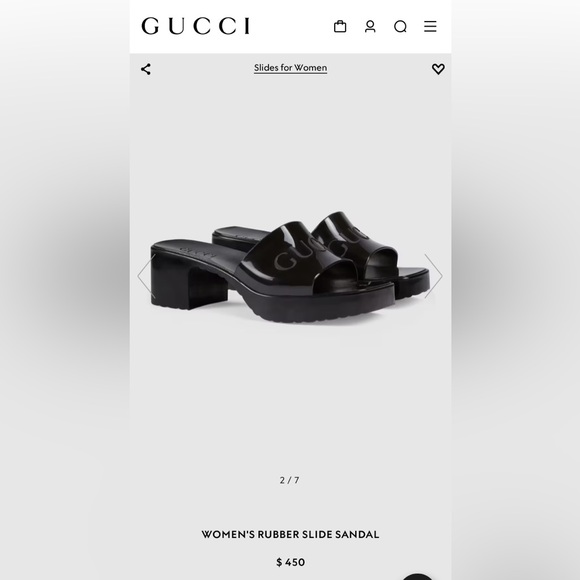 ‼️WOMEN'S GUCCI RUBBER SLIDE SANDAL‼️ - Picture 12 of 12